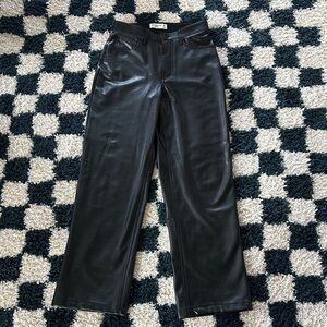 Abercrombie & Fitch Black Faux Leather High-Rise Pants